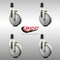 Service Caster 5 Inch 316SS Gray Polyurethane Swivel 1-1/2 Inch Expanding Stem Caster Set SCC SCC-SS316EX20S514-PPUB-112-4 - alternate 4